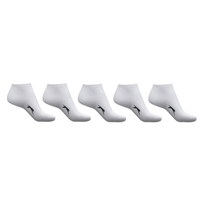 Slazenger Women's White Trainer Socks 5 Pack in Size 4 -8, Sports Direct