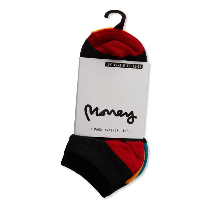 Money Girls Black Senora Pack Trainers Socks in Size C8 - C13, Sports Direct
