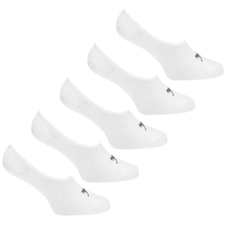 Slazenger Men's White Invisible 5 Pack Trainer Socks in Size 7 - 11, Sports Direct