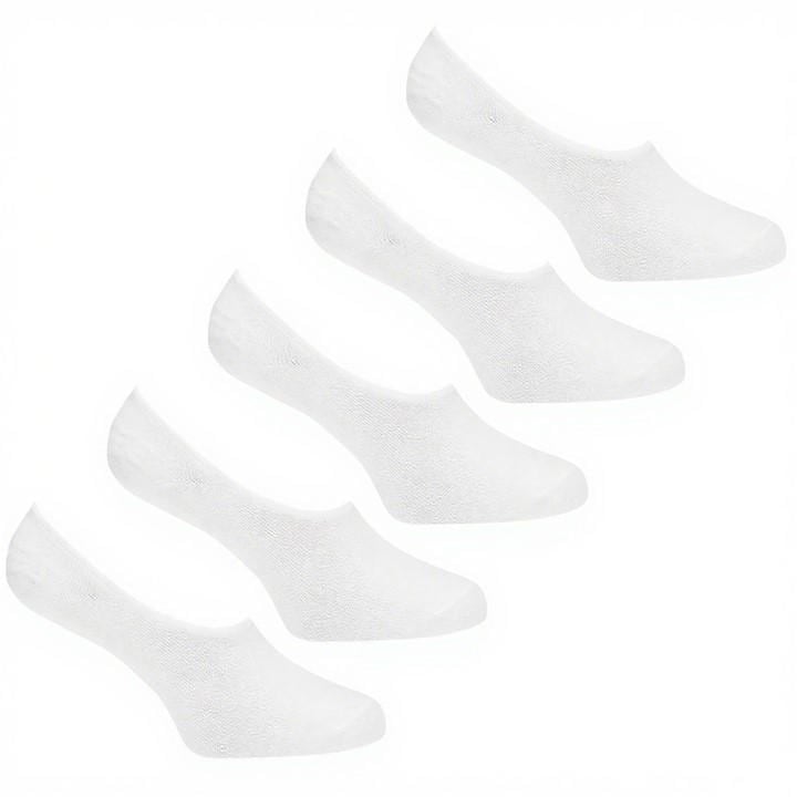 Slazenger Men's White 5 Pack Invisible Socks in Size 7 - 11, Sports Direct