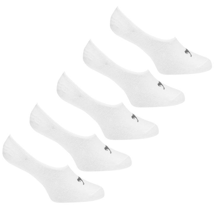 Slazenger Women's White Invisible 5 Pack Socks in Size 4 -8, Sports Direct