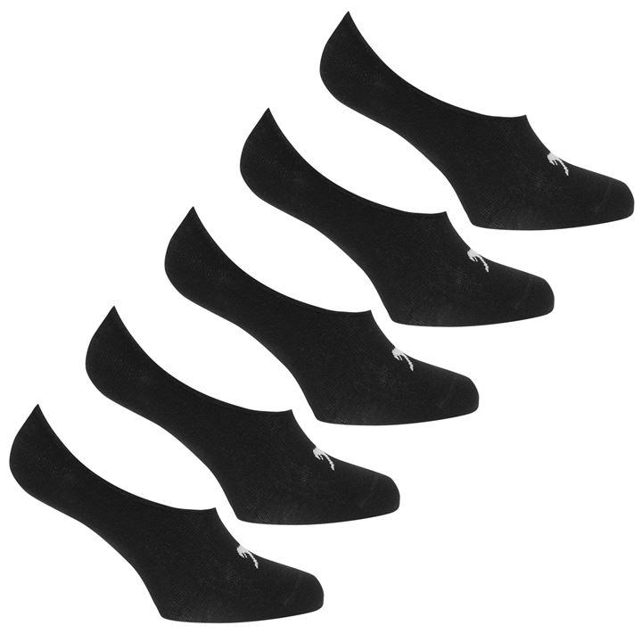 Slazenger Women's Black Invisible 5 Pack Socks in Size 4 -8, Sports Direct