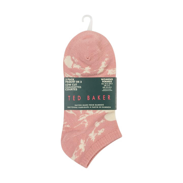 Ted Baker Women's Pink T Liner Trainer Socks in Size 4 -8, Sports Direct