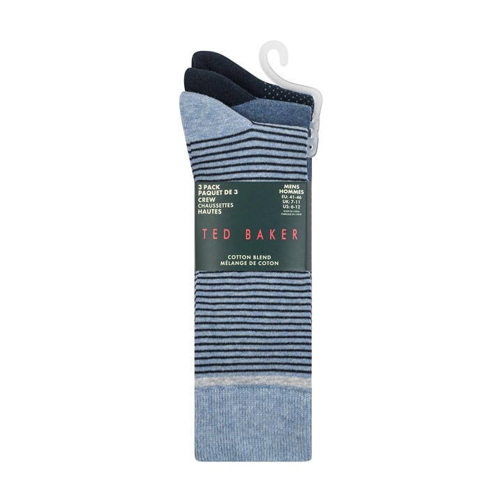 Ted Baker Men's Blue Formal Crew Socks in Size 7 - 11, Sports Direct