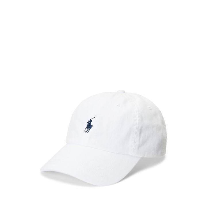 Polo Ralph Lauren Women's White Cotton Chino Pony Baseball Cap in Size Ladies, Sports Direct