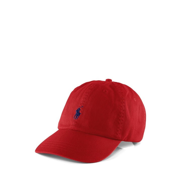 Polo Ralph Lauren Women's Red Cotton Chino Pony Baseball Cap in Size Ladies, Sports Direct