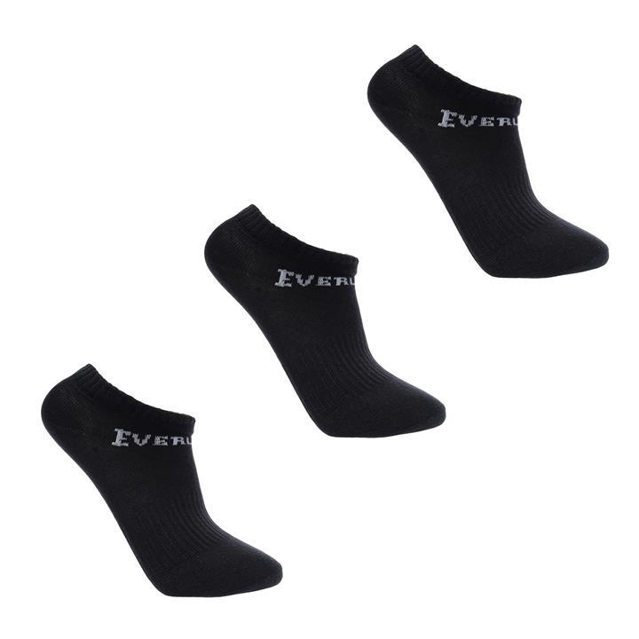 Everlast Unisex Kids Black 3 Pack Trainer Socks Childrens Size C8 - C13