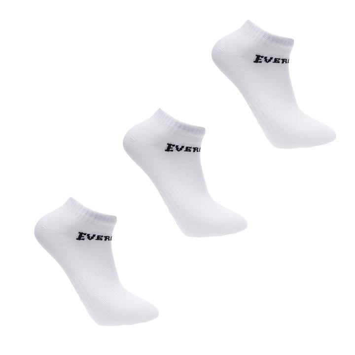 Everlast Kids White 3 Pack Trainer Socks in Size 1 - 6, Sports Direct