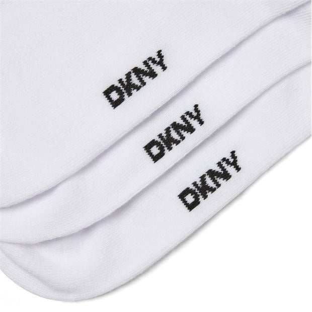 3 броя бели - DKNY - Womens 3 Pack Trainer Socks Layla