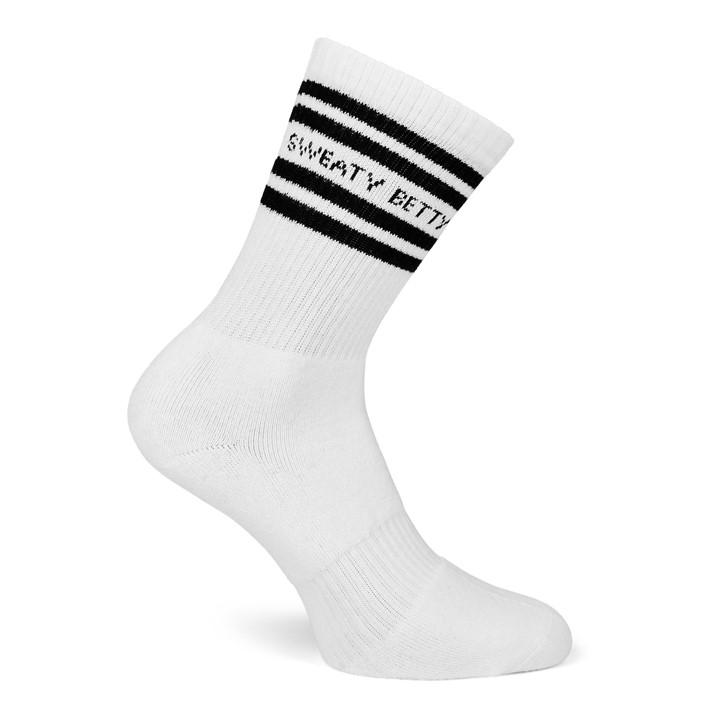 Sweaty Betty Women's Black Varsity Slogan Crew Socks in Size 1 - 6, Sports Direct