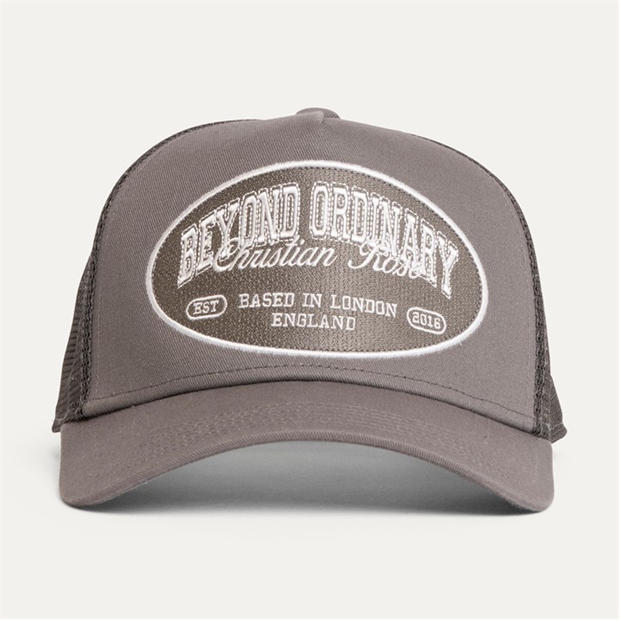 Grey/White - CHRISTIAN ROSE - Beyond Ordinary Trucker Cap