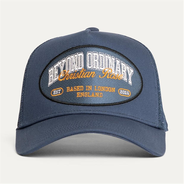 Navy - CHRISTIAN ROSE - Beyond Ordinary Trucker Cap
