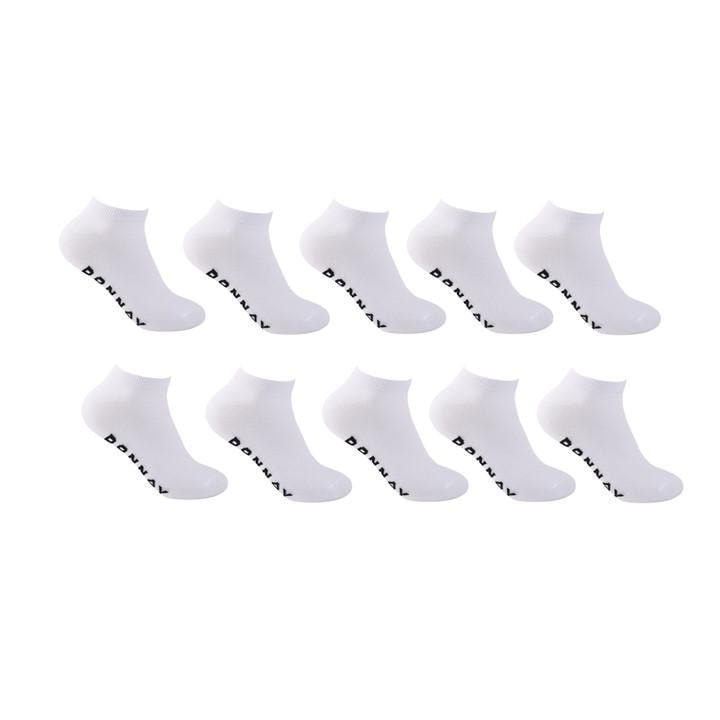 Donnay  White 10 Pack Trainer Socks Plus Size 12+ in Size 12+, Sports Direct