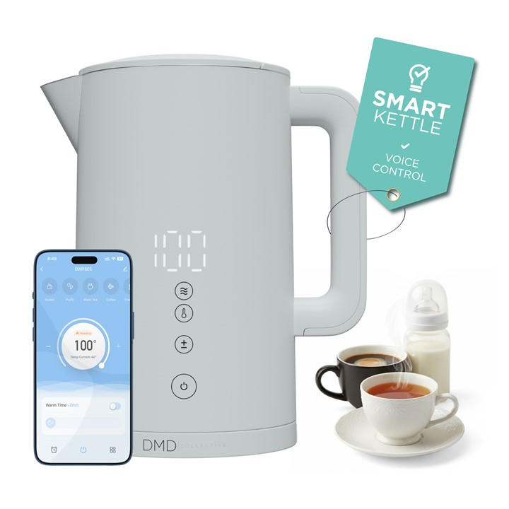 Dmd Collective  White  Digital Smart Kettle, App Operated With Alexa in Size 1.5L, Sports Direct