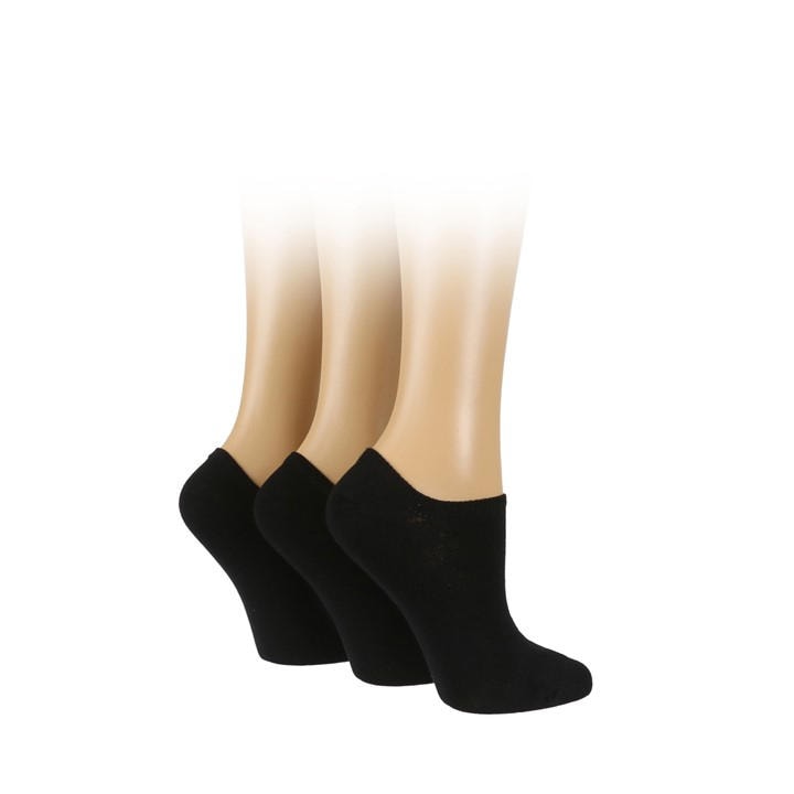 Pringle Women's Black Secret Socks 3 Pack, Sports Direct