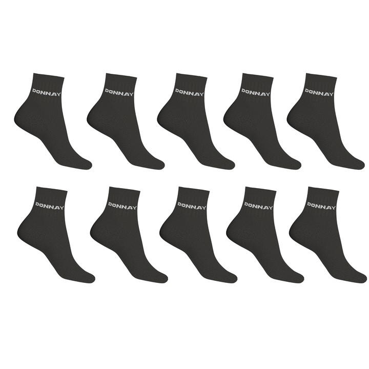 Donnay Unisex Kids Multi 10 Pack Quarter Socks Childrens Size C8 - C13