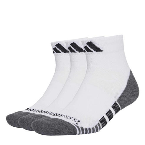 adidas - Unisex Cushioned Cotton Quarter Socks 3 Pack