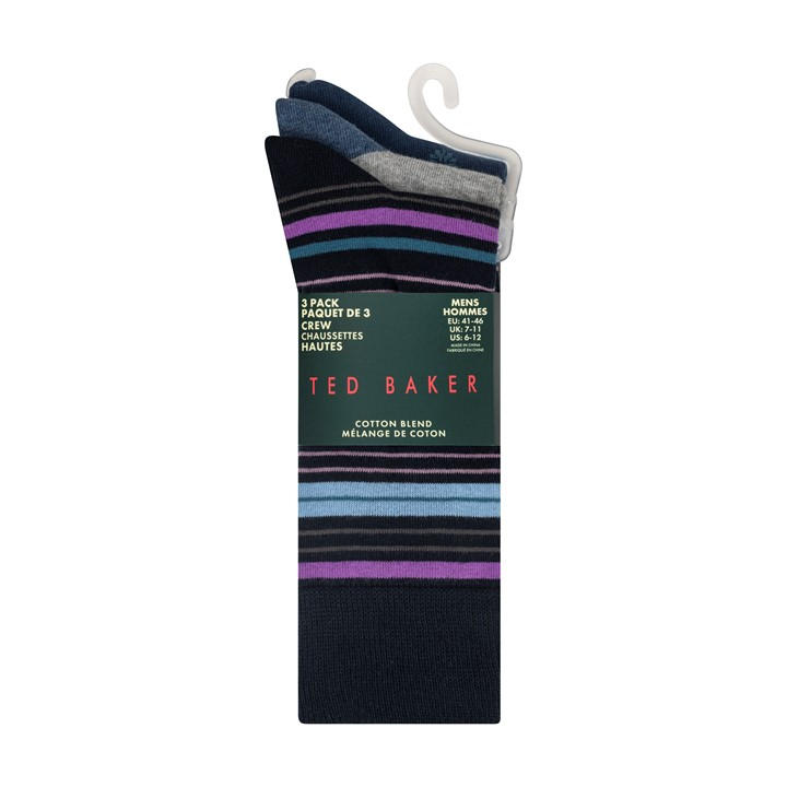Ted Baker Men's Blue Formal Crew Socks in Size 7 - 11, Sports Direct