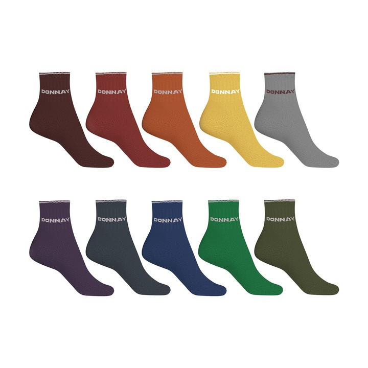 Donnay  Kids  10 Pack Quarter Socks  in Size 1 - 6, Sports Direct