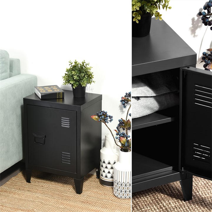 Urban Meuble  Black Compact Utility Storage Cabinet, Sports Direct