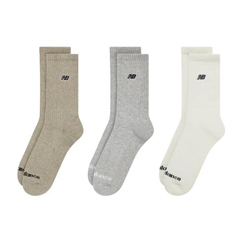 New Balance - Unisex Patch Logo Cotton Quarter Socks 3 Pack