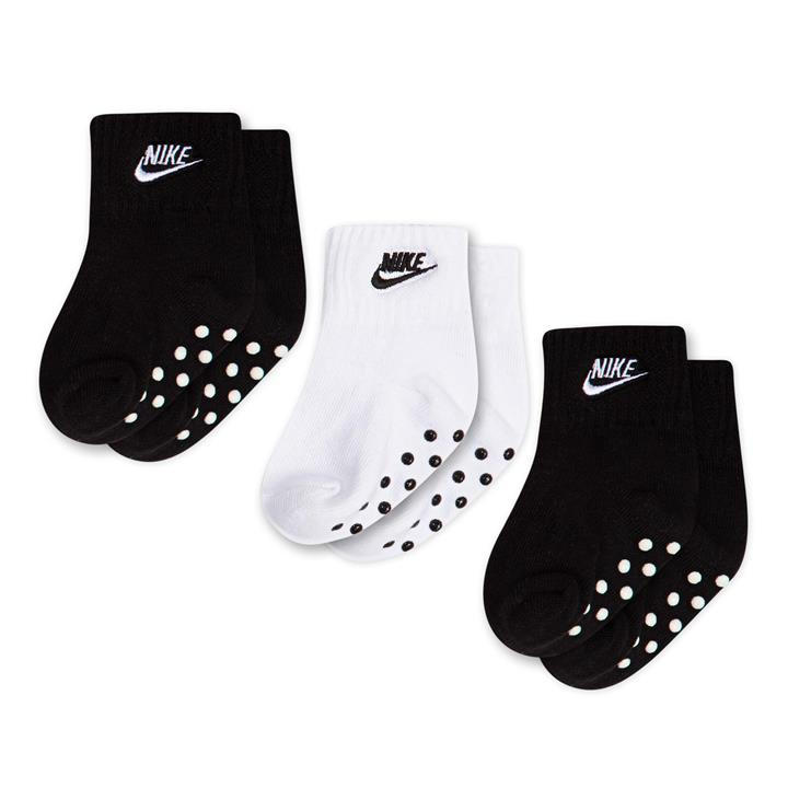Nike Unisex Kids Black Ns F Quarter Length Socks Infants - Size C3 - C7