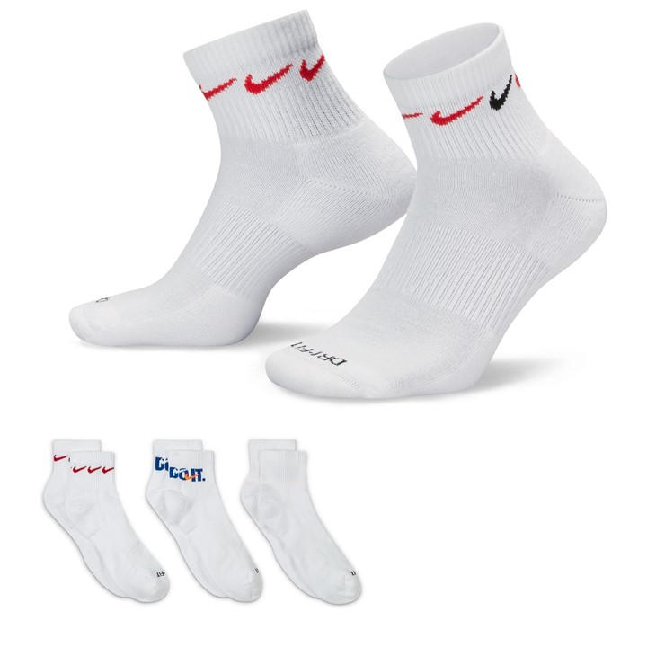 Nike Men's  Everyday Plus Trainer Socks in Size 7 - 11, Sports Direct