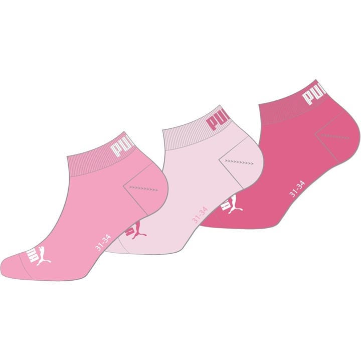Puma  Kids Pink Quarter Socks in Size 9–11.5, Sports Direct