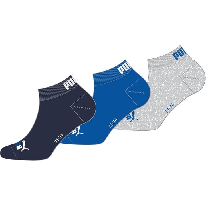 Puma  Kids Blue Quarter Socks in Size 2.5–5, Sports Direct