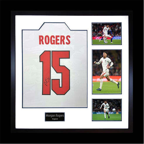 The Fan Cave - Morgan Rogers Signed England Home Shirt Elite