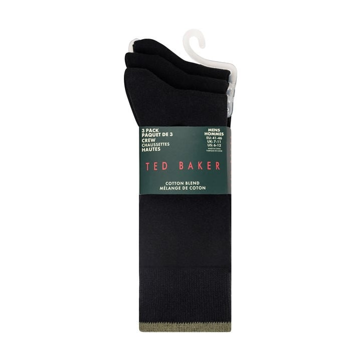 Ted Baker Men's Black Formal Crew Socks in Size 7 - 11, Sports Direct