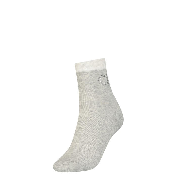 Calvin Klein Women's Grey Crystal Logo Sock in Size 12+, Sports Direct