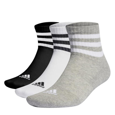 adidas - 3 Stripes Cushioned Crew Socks 3 Pack