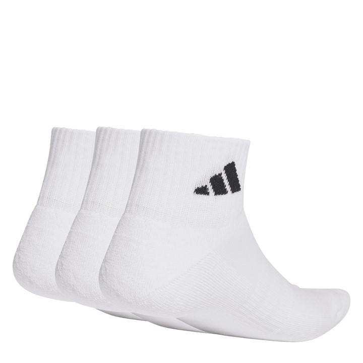 Adidas Unisex Kids White 3 Pack Ankle Socks Juniors Size C8 - C13