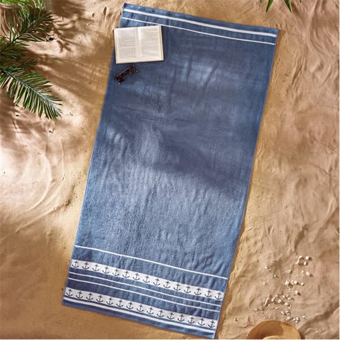 Catherine Lansfield - Anchors Cotton Extra Large Beach Towel
