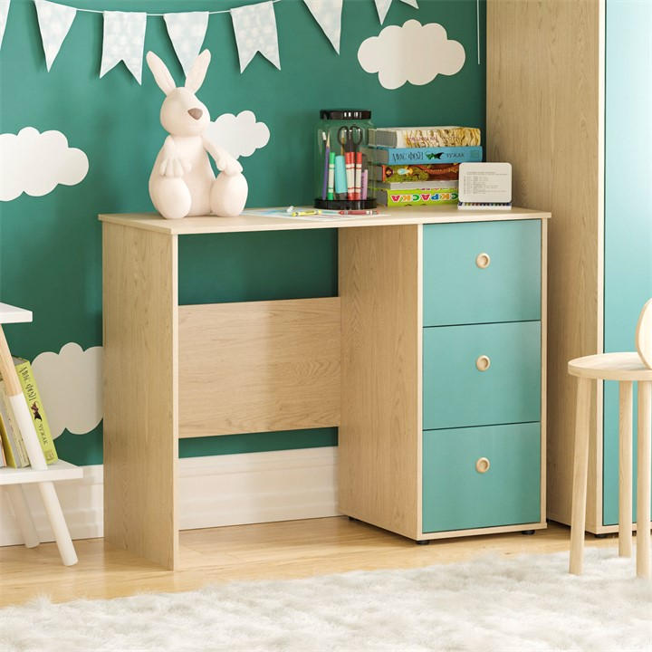Lassic  Blue  Vida Neptune 3 Drawer Desk, Sports Direct