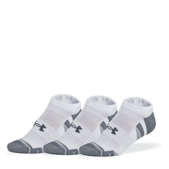 Under Armour  White Ua Performance Tech 3-Pack No Show Socks in Size 6 - 12 Months, Sports Direct