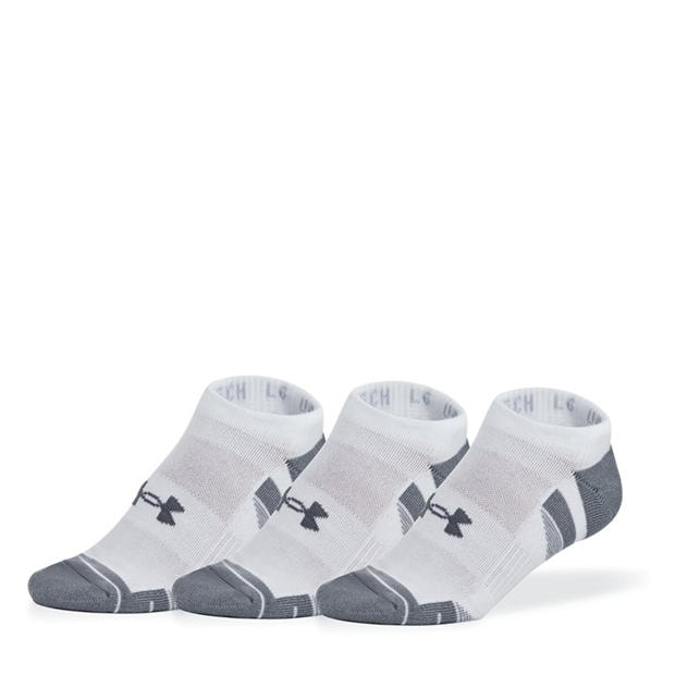 NS White - Under Armour - UA Performance Tech 3-Pack No Show Socks Unisex