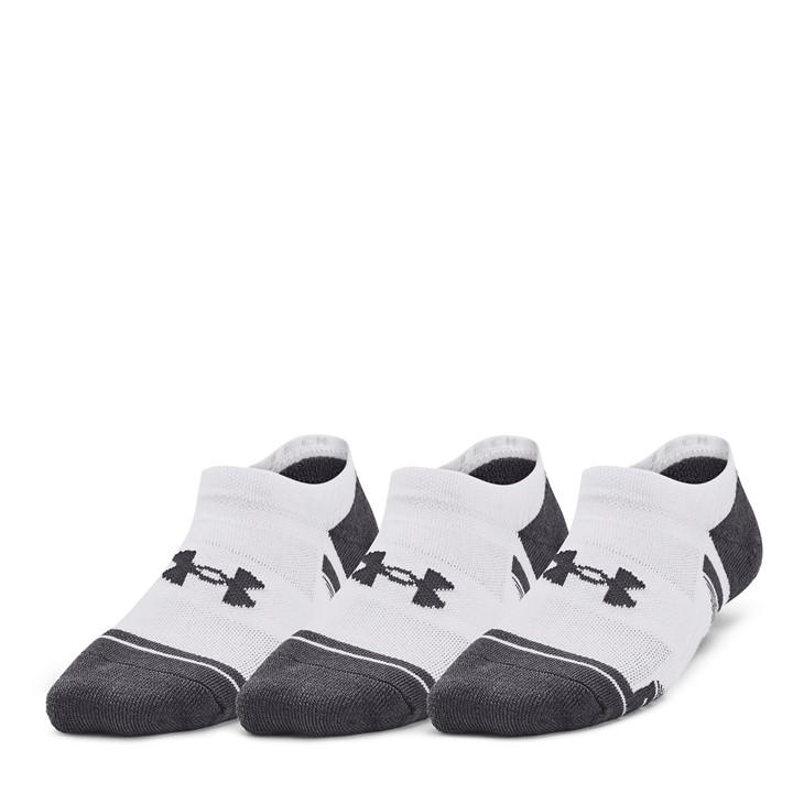 Under Armour  Kids White Ua Performance Tech 3-Pack No Show Socks Kids' in Size 1 - 6, Sports Direct