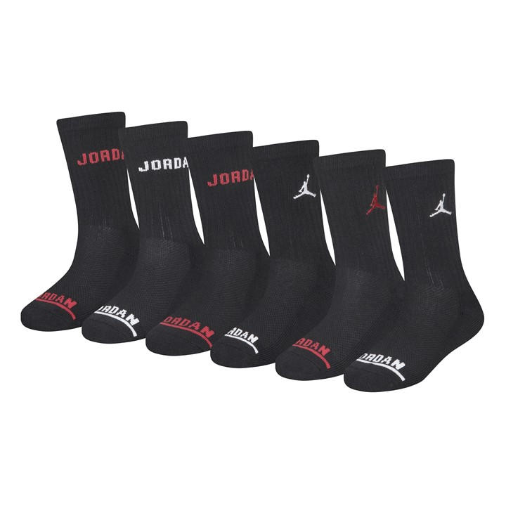 Air Jordan Boys Black Kids' Legend Crew Socks in Size 1 - 6, Sports Direct