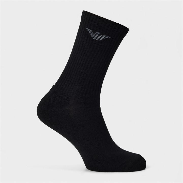 Emporio Armani Men's Black Crew Socks in Size 6 - 12 Months, Sports Direct