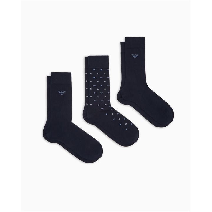 Emporio Armani Men's Blue Crew Socks in Size 6 - 12 Months, Sports Direct