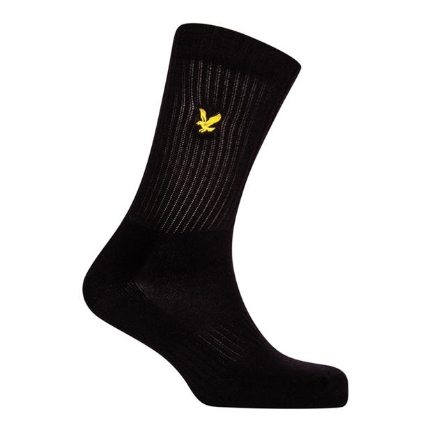 Black - Lyle and Scott - Men's Crew Socks