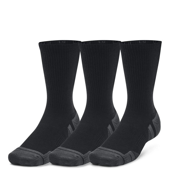 Under Armour  Black Ua Performance Tech 3-Pack Crew Socks in Size 6 - 12 Months, Sports Direct