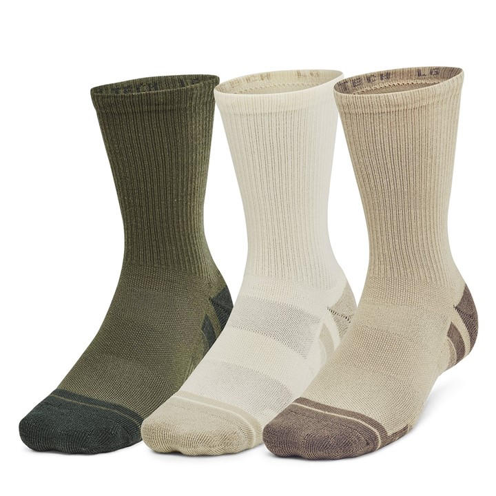 Under Armour  Green Ua Performance Tech 3-Pack Crew Socks in Size 6 - 12 Months, Sports Direct