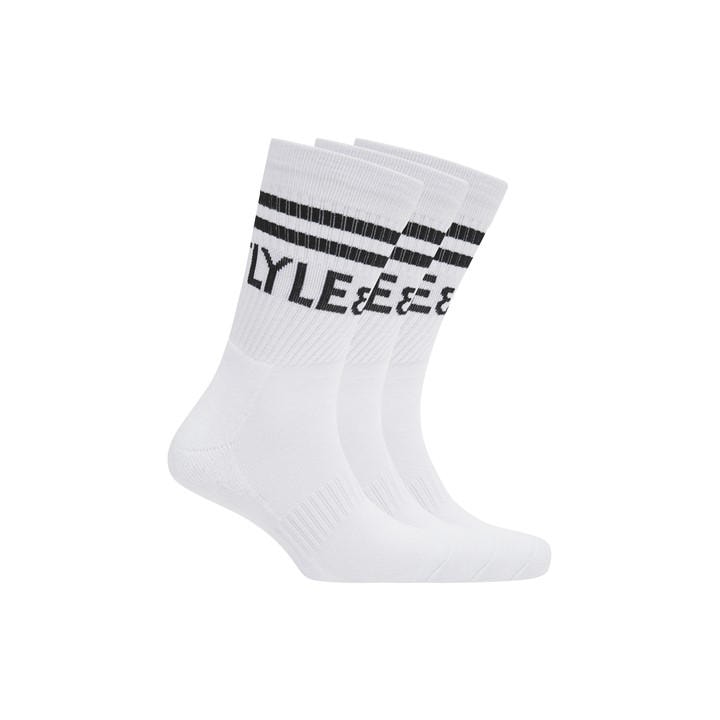 Lyle And Scott Men's White Crew Socks in Size 7 - 11, Sports Direct