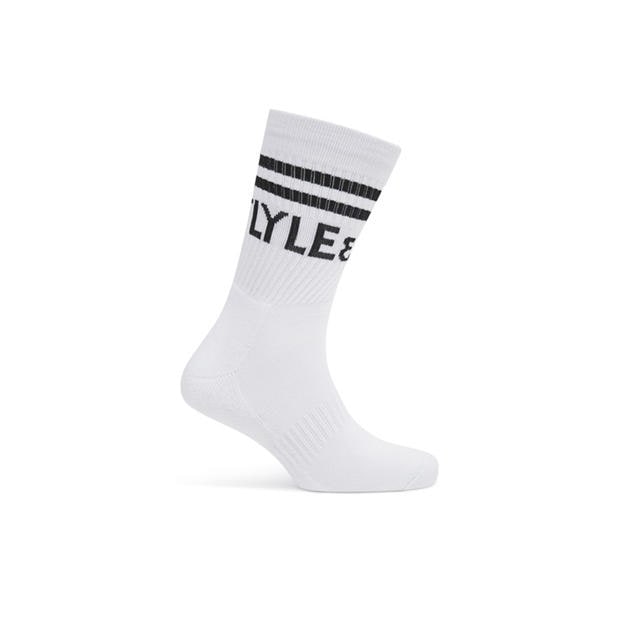Bright White - Lyle and Scott - Men's Crew Socks