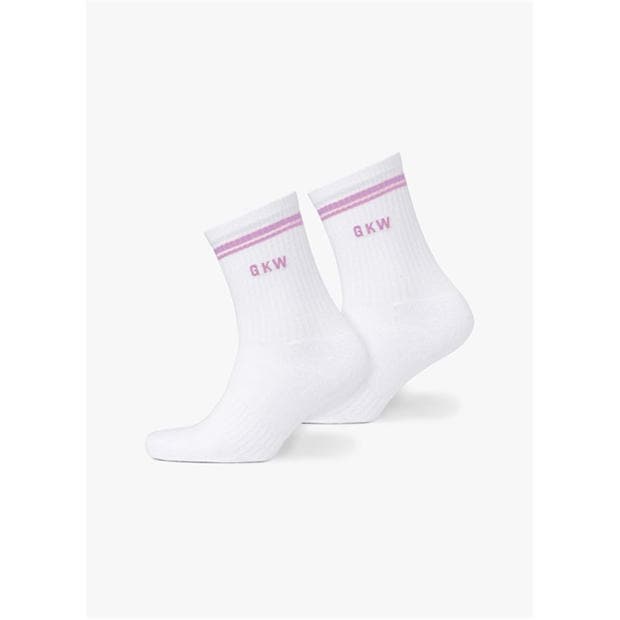 Pink/Hycth/Blue - Gym King - GKW Tipping Crew Sock (3PK) - Carnation Pink/Hyacinth/Blue Cotton