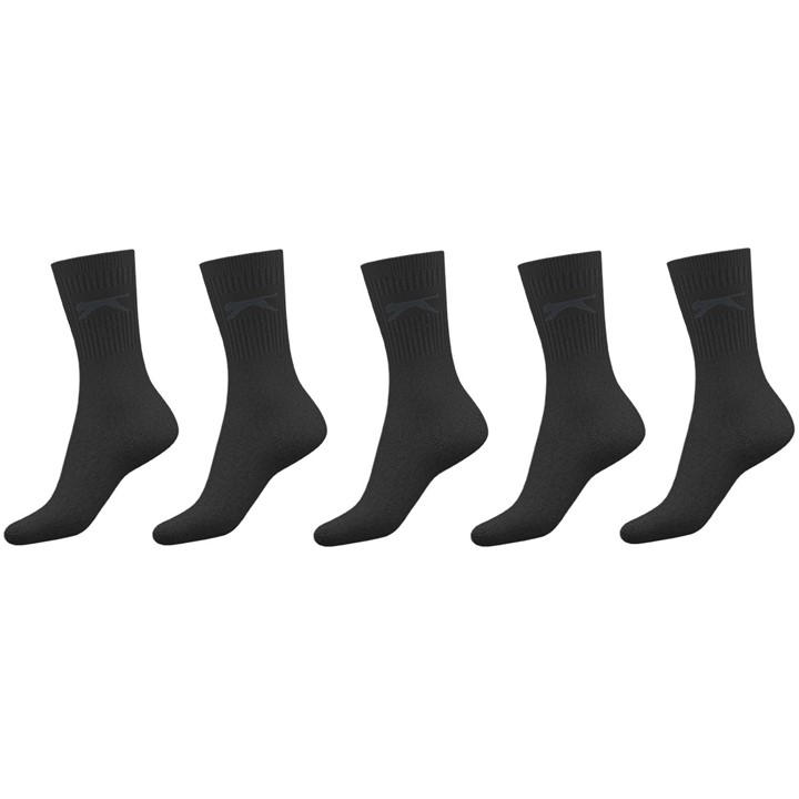 Slazenger Women's Black 5 Pack Crew Socks in Size 4 -8, Sports Direct