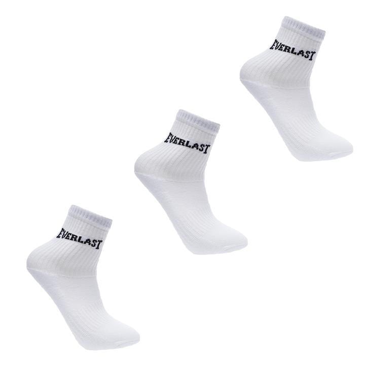 Everlast  Kids White 3 Pack Crew Socks  in Size C8 - C13, Sports Direct